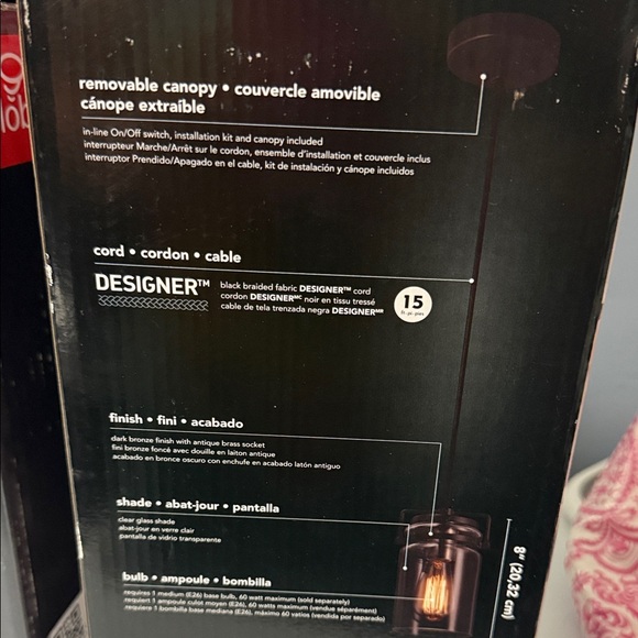 Black Pendant Light Fixture - Picture 6 of 14